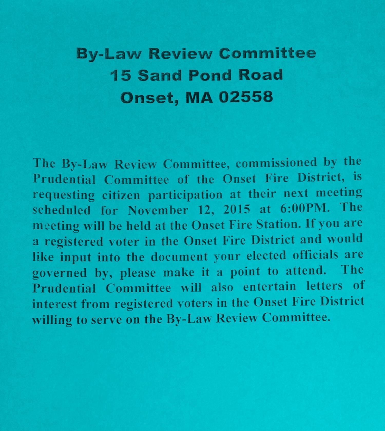 By-Law review Committee